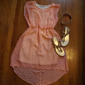 Chevron high low dress